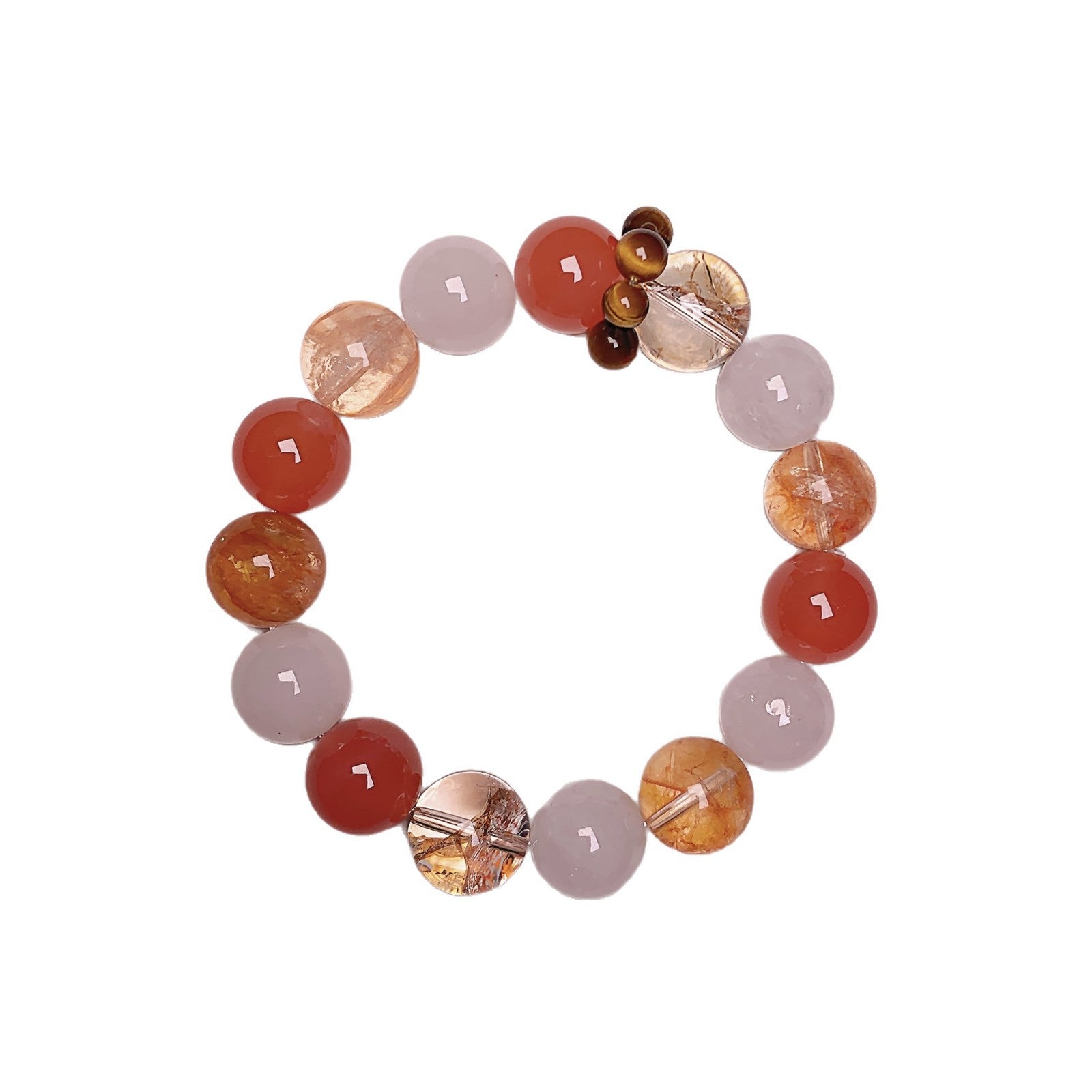 Natural Treasures diy Bracelet Paired with a variety of natural crystals Fashion Niche Hand Jewelry Chain Yellow Gum Flower Bracelet