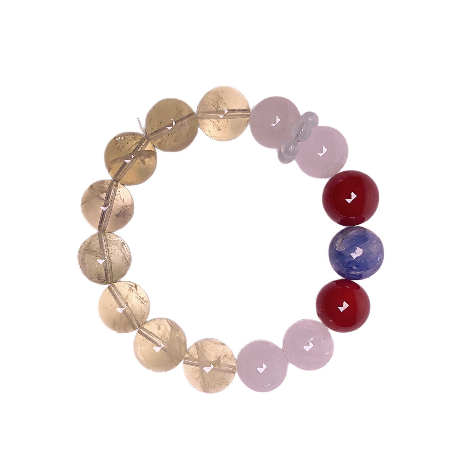 Original Multi-Treasure Natural Lemon Quartz Hand Jewelry String High-end Cool Feeling White Moonlight Bracelet Lemon Quartz Crystal Bracelet