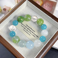 Original Design Natural Crystal Large Grain Multi-Gemstone14mm Large Bead Bracelet Jewelry Chain Factory Direct Wholesale