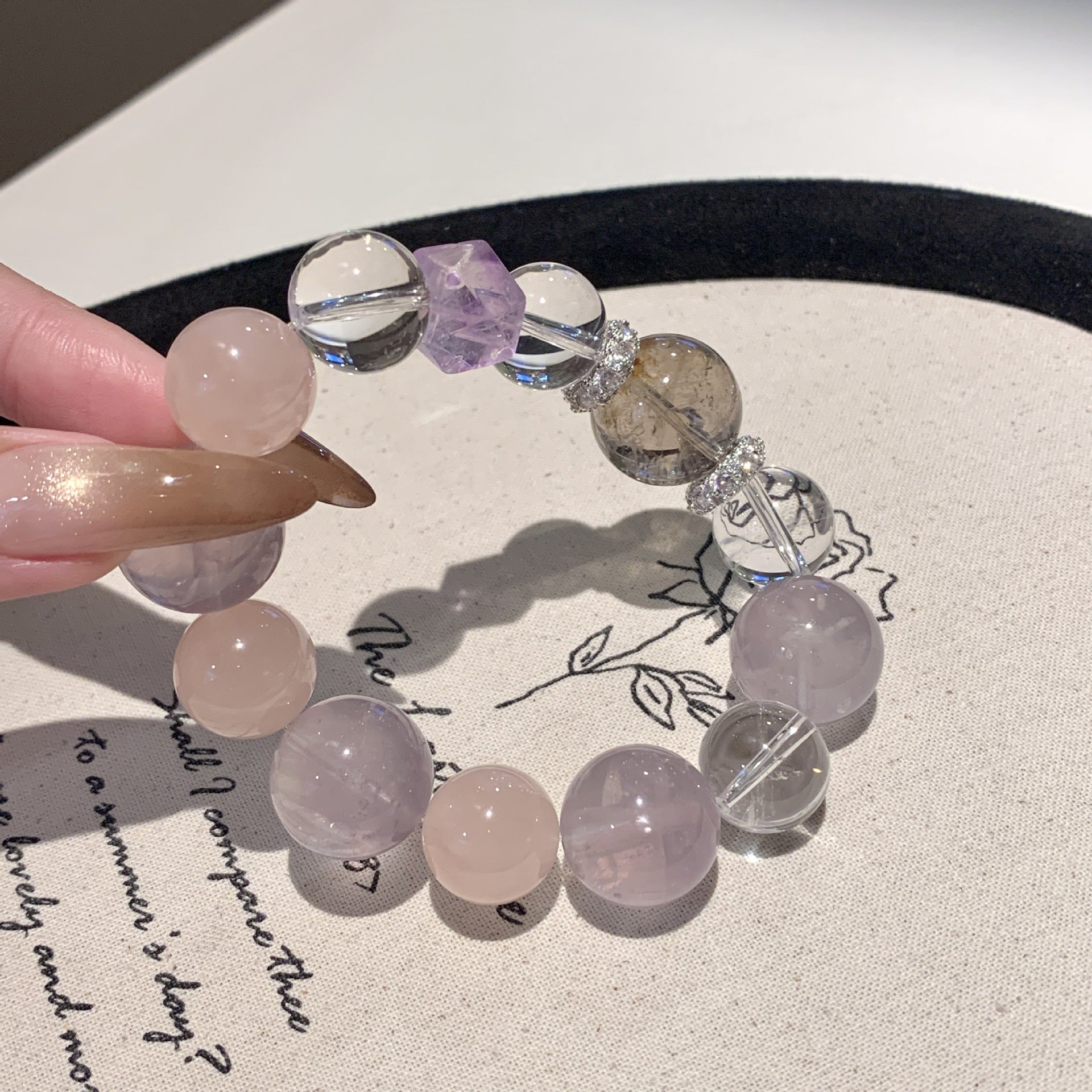 Natural Crystal Multi-Gem Bracelet for Women Original Design Xiaohongshu Hot-Selling Natural Crystal Fashion Bracelet Wholesale