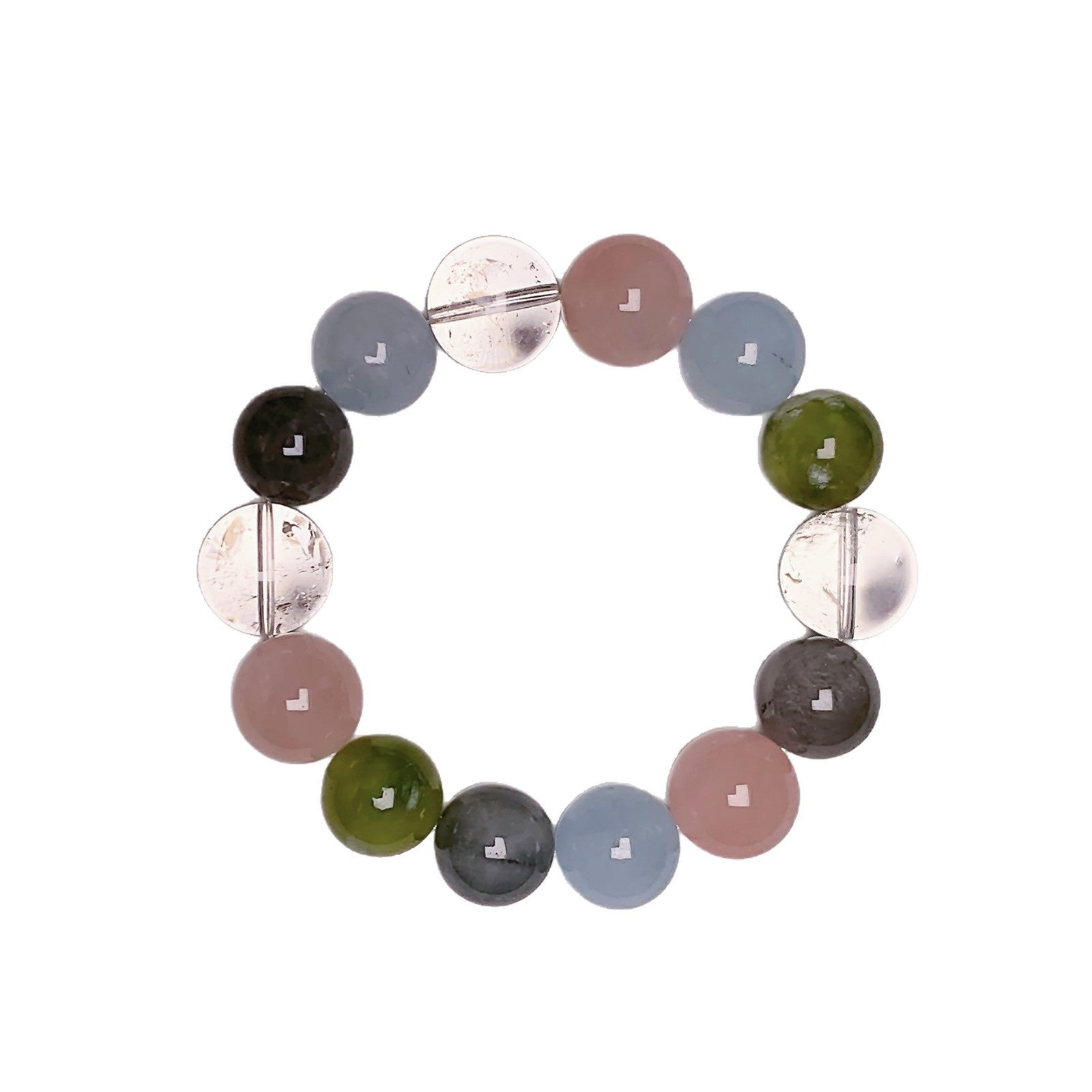 Gentle Pink Series DaZuobao Natural Pink Crystal Bracelet Large Particle Aquamarine White Crystal Women's Jewelry String