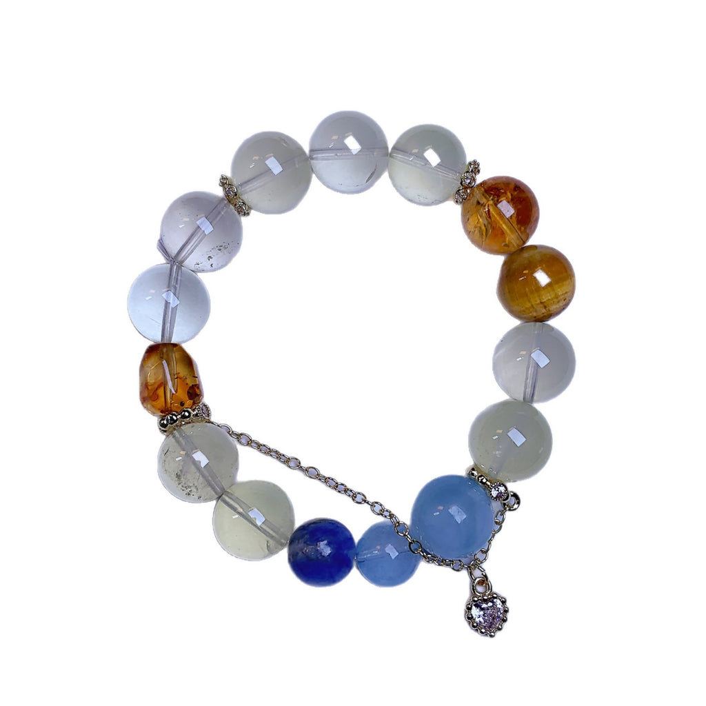 Natural Multi-Gem Series Aquamarine Crystal Bracelet Women's Fashionable High-End Crystal Bracelet Wholesale Bracelet Factory