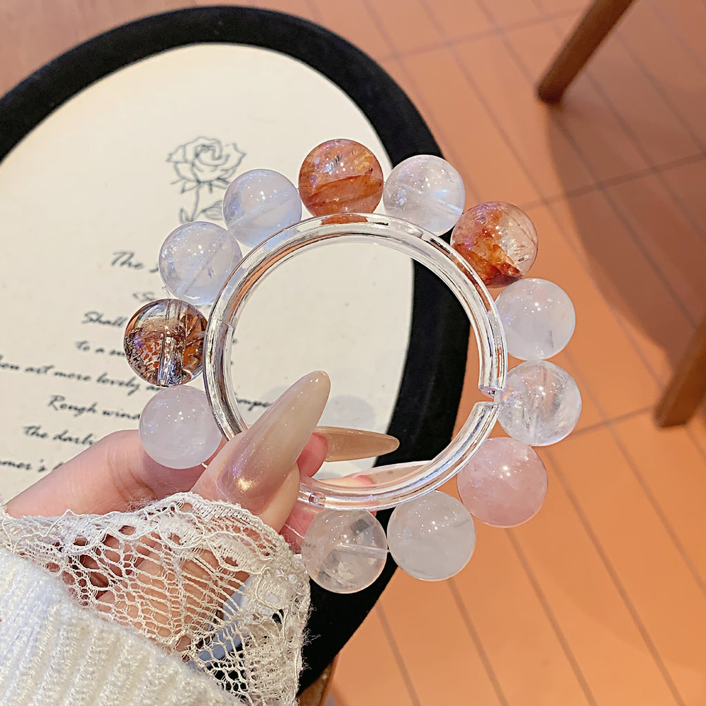 Natural White Phantom Crystal Bracelet Couple High-Quality Fashion Versatile Crystal Holiday Gift Bracelets Hot Sale Wholesale