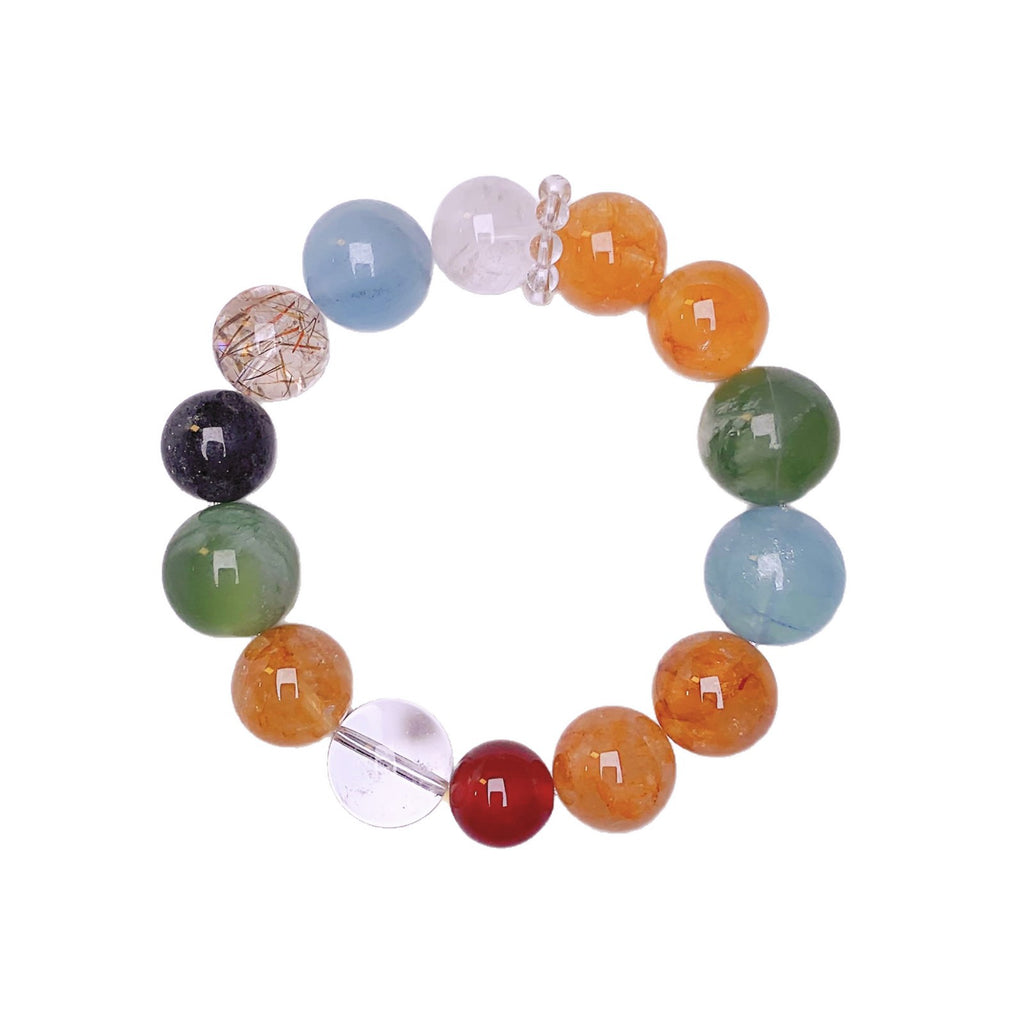 Natural Yellow Gum Flower Lucky Bracelet for Women Original Design Crystal Bracelet Jewelry Factory Wholesale Crystal Bracelet