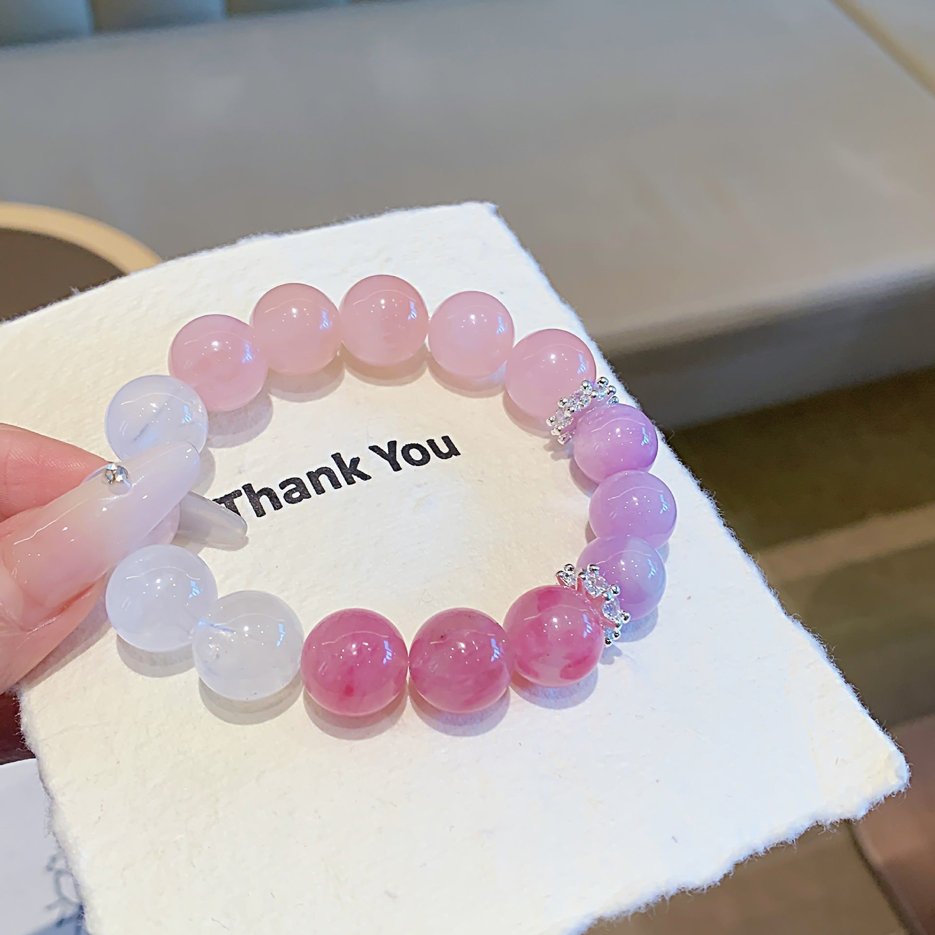 Manufacturer Natural Pink Crystal Bracelet Madagascar Pink Crystal Bracelet Lucky Peach Blossom Birthday Gift Bracelet