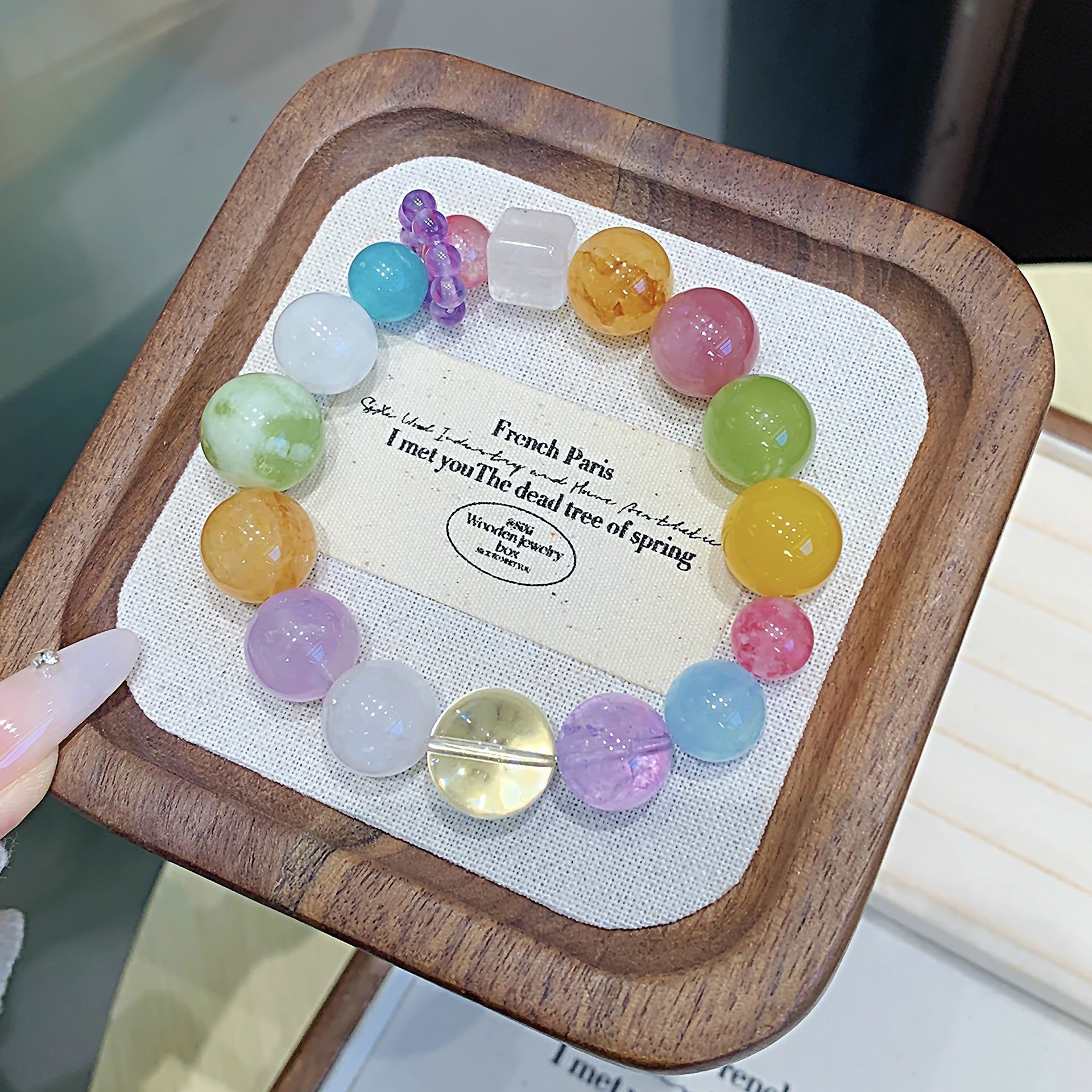 Natural Crystal Bracelet Colorful Candy Natural Multi-Gemstone Bracelet for Women Original Design Bracelet Amethyst Bracelet