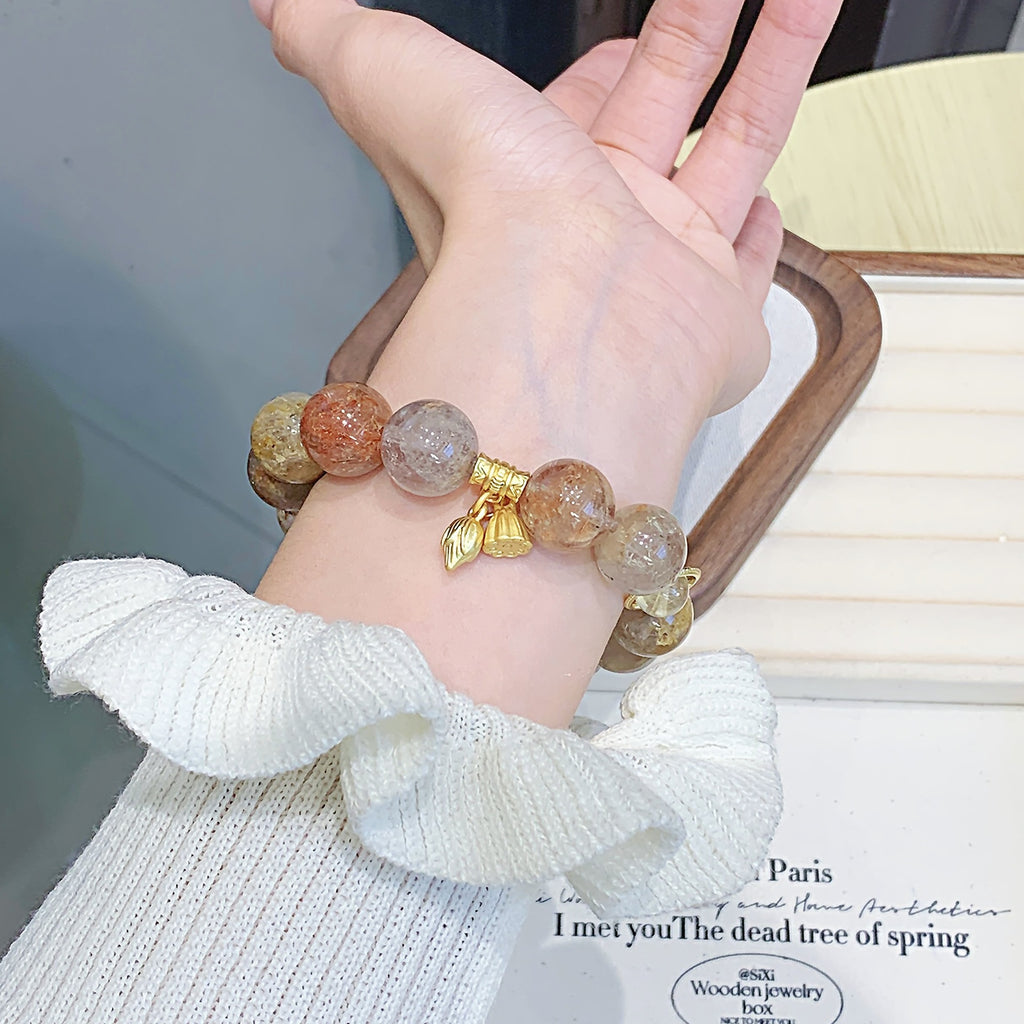 Natural Crystal Purple Ghost Bracelet Original Design Natural Crystal Hot-Selling Jewelry diy Ketang Jewelry Factory