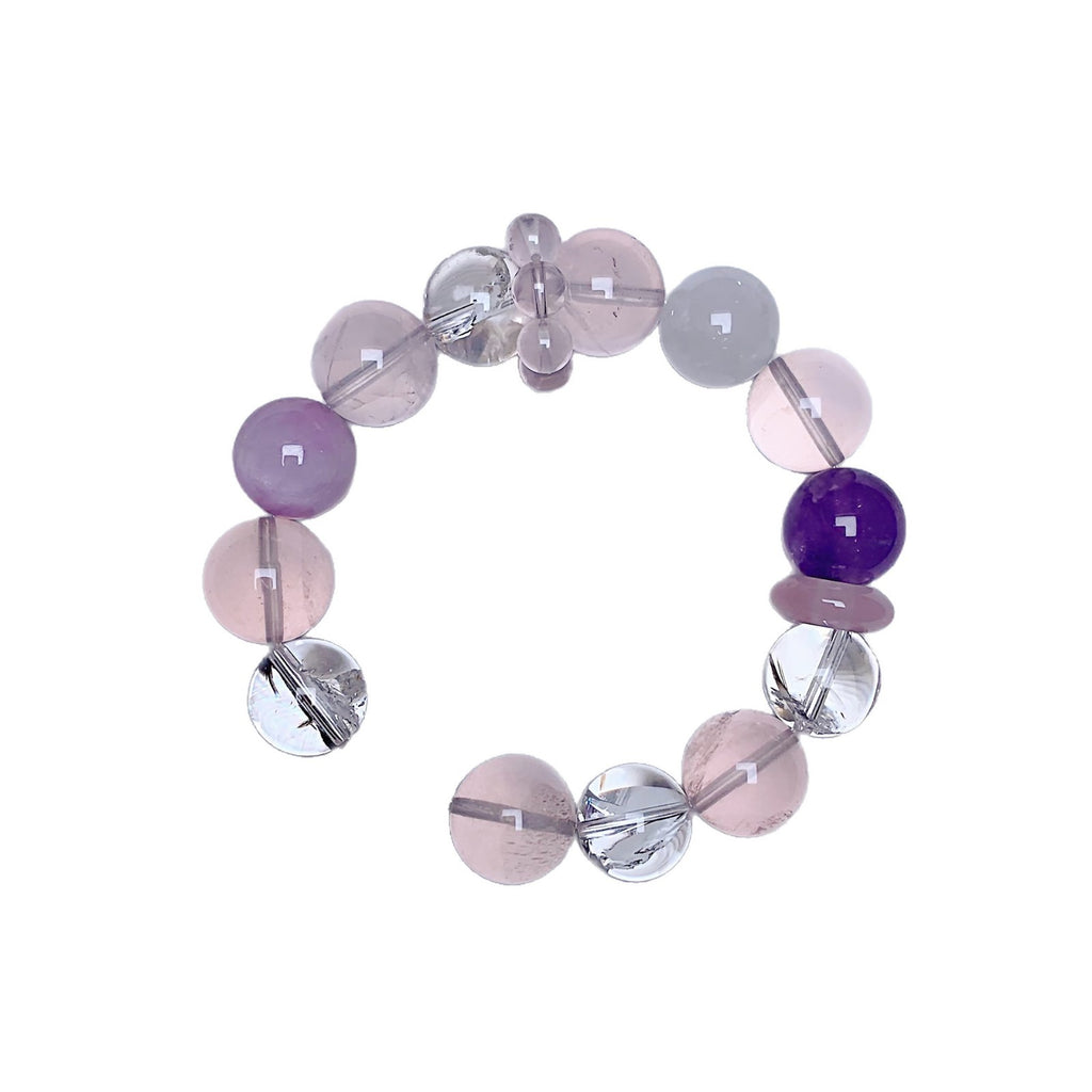 Original Design Natural Crystal Large Particle Multi-Gem Bracelet13mm Large Bead Bracelet Manufacturer Direct Wholesale