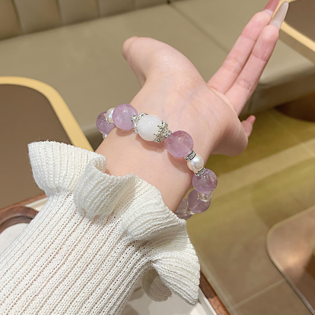 Natural Crystal Hand Jewelry White Ghost Matching Crystal Bracelet Hot-Selling Bracelet Jewelry diy Amethyst Bracelet