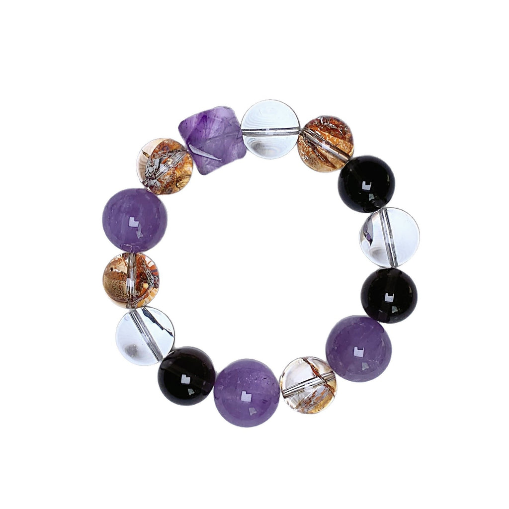 Nine Purple Fire Multi-Treasure Bracelet for Women Natural Amethyst Bracelet Design Gift Accessories New Crystal Bracelet