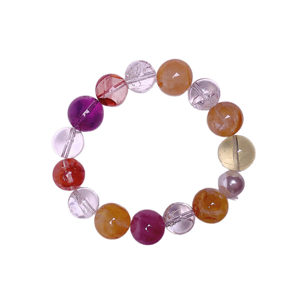 Light Luxury All-Matching2025New Crystal Chain Dopamine Multi-Gemstone Bracelet Original Natural White Assay Crystal Bracelet