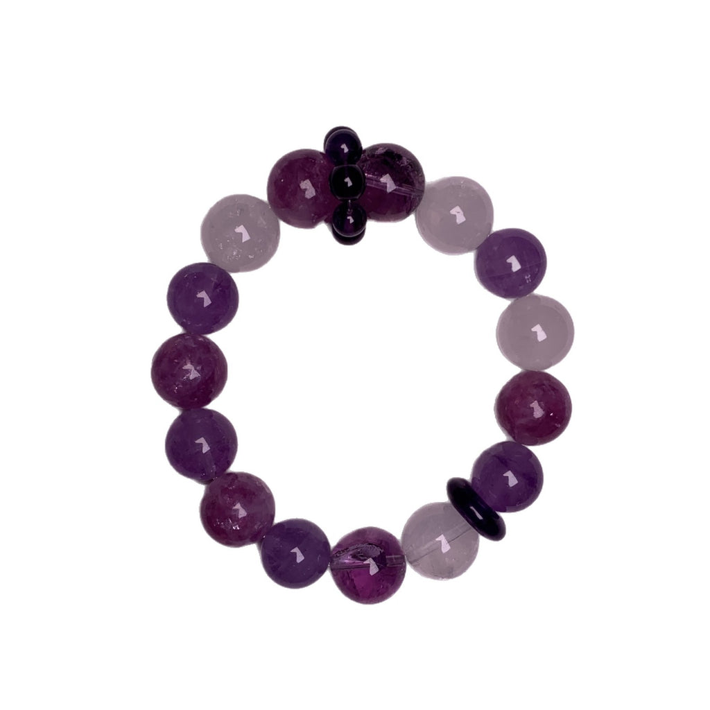 Natural Amethyst Bracelet Beaded Jewelry Natural Amethyst Crystal Bracelet Light Luxury High-end Feel Women's Bracelet Beads
