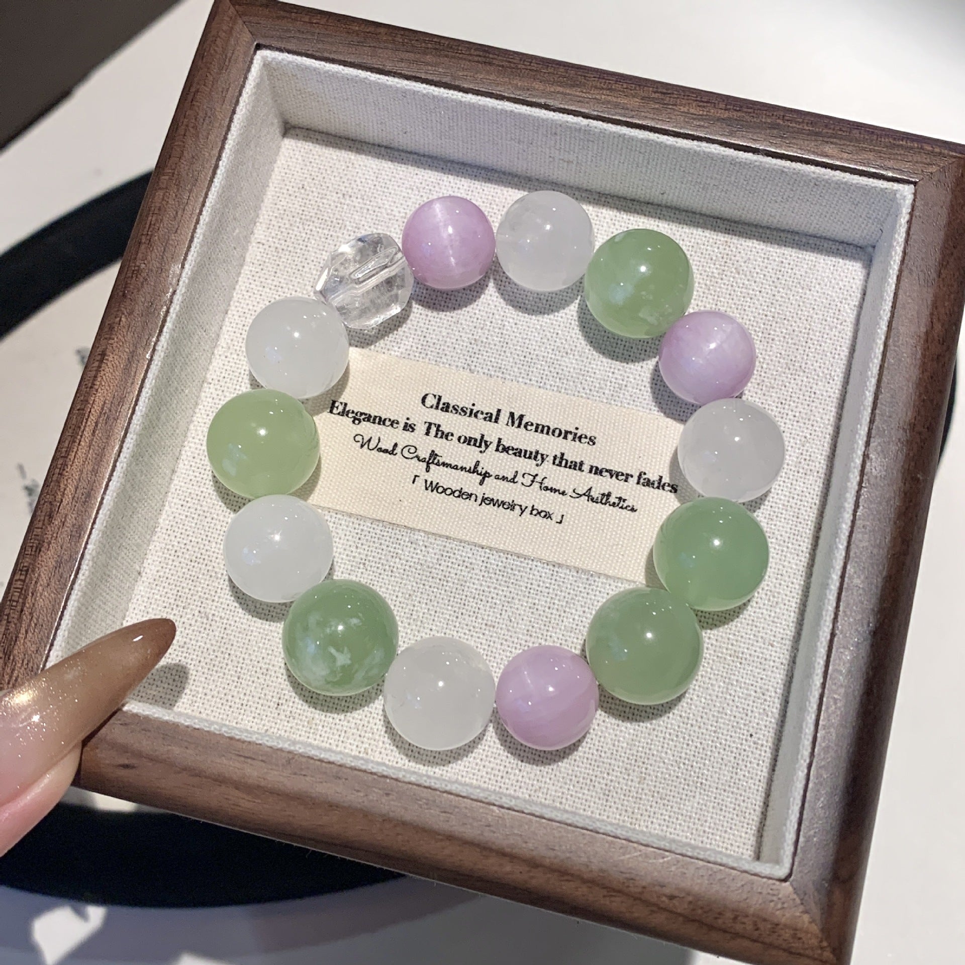 【Amethyst Xiuyan Purple Jade White Phantom】Natural Crystal Design Bracelet diy Natural Crystal Bracelet