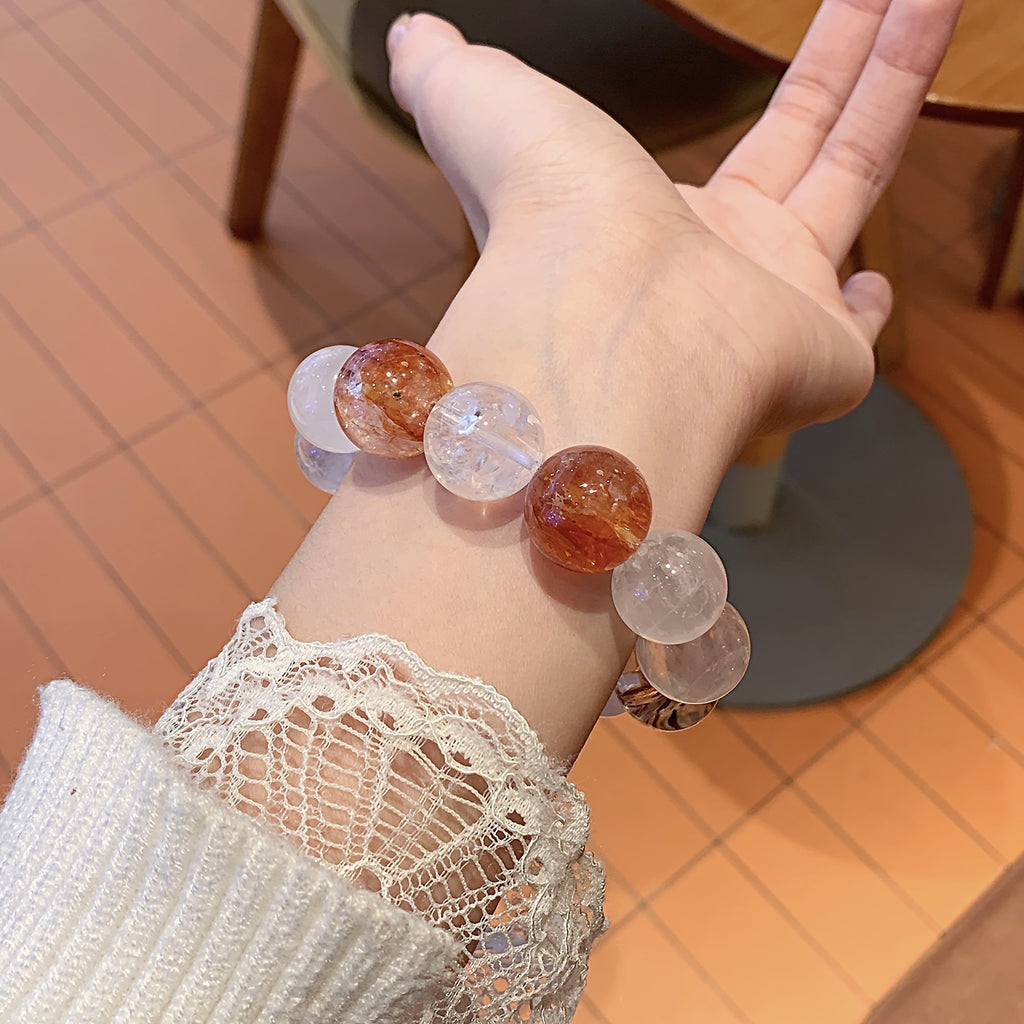 Natural White Phantom Crystal Bracelet Couple High-Quality Fashion Versatile Crystal Holiday Gift Bracelets Hot Sale Wholesale