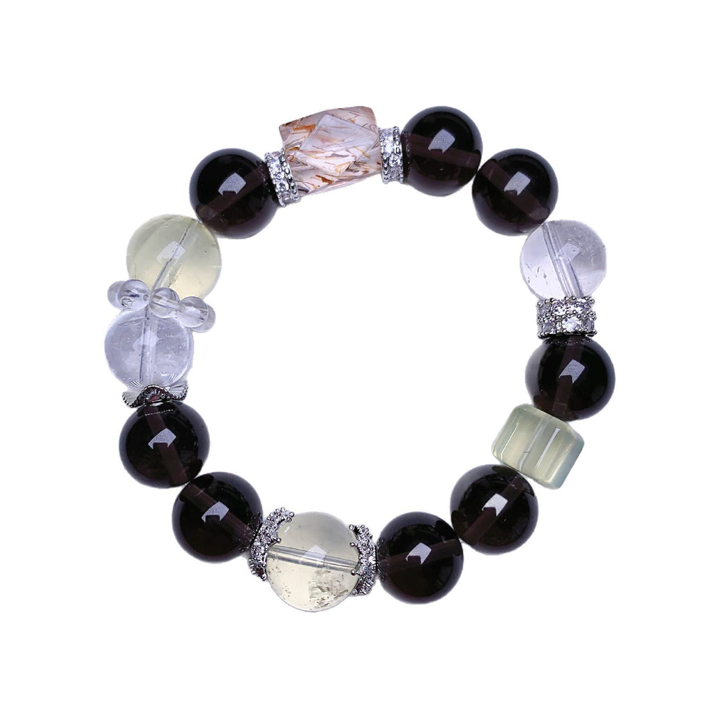 Tea Obsidian Crystal Bracelet diy Artificial Wholesale Natural Crystal Jewelry for Women with a Sense of Sophistication Beads
