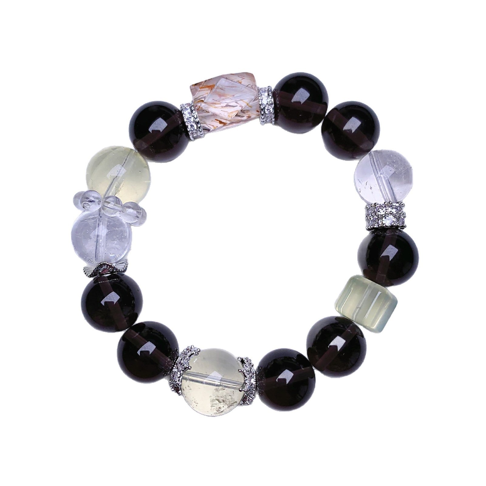 Tea Obsidian Crystal Bracelet diy Artificial Wholesale Natural Crystal Jewelry for Women with a Sense of Sophistication Beads