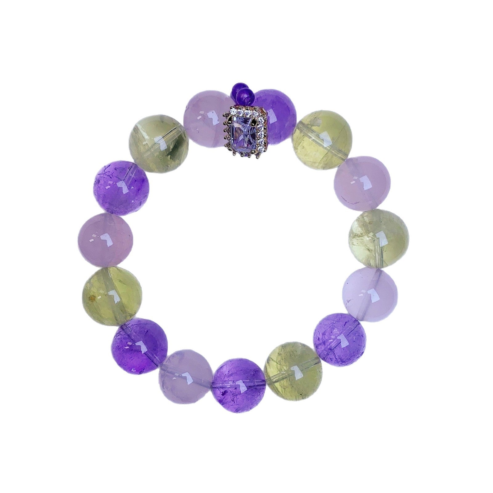 Natural Dopamine Rainbow Color Crystal Bracelet Night Market Stall Wholesale Bracelet diy Multi-Gemstone Crystal Bracelet