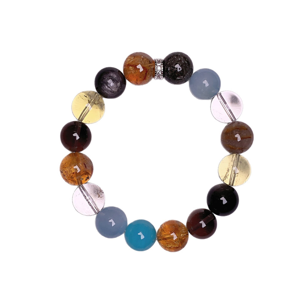 Original Design Natural Crystal White Crystal Bracelet TikTok Xiaohongshu Hot-Selling Light Luxury Natural Yellow Pagoda Crystal Bracelet