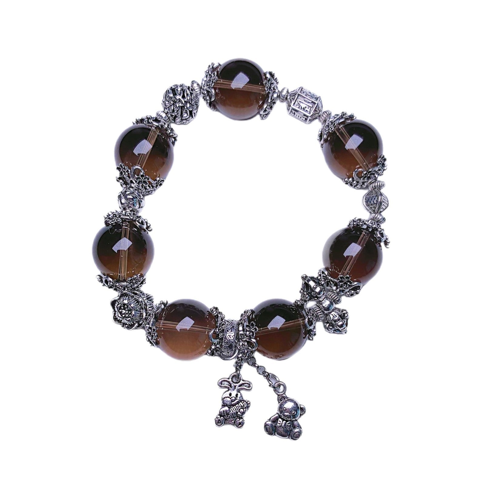 Cross-border New Product Tea Obsidian Bracelet Jewelry Ketang Jewelry Bracelet Factory Light luxury style high-end jewelry bracelet