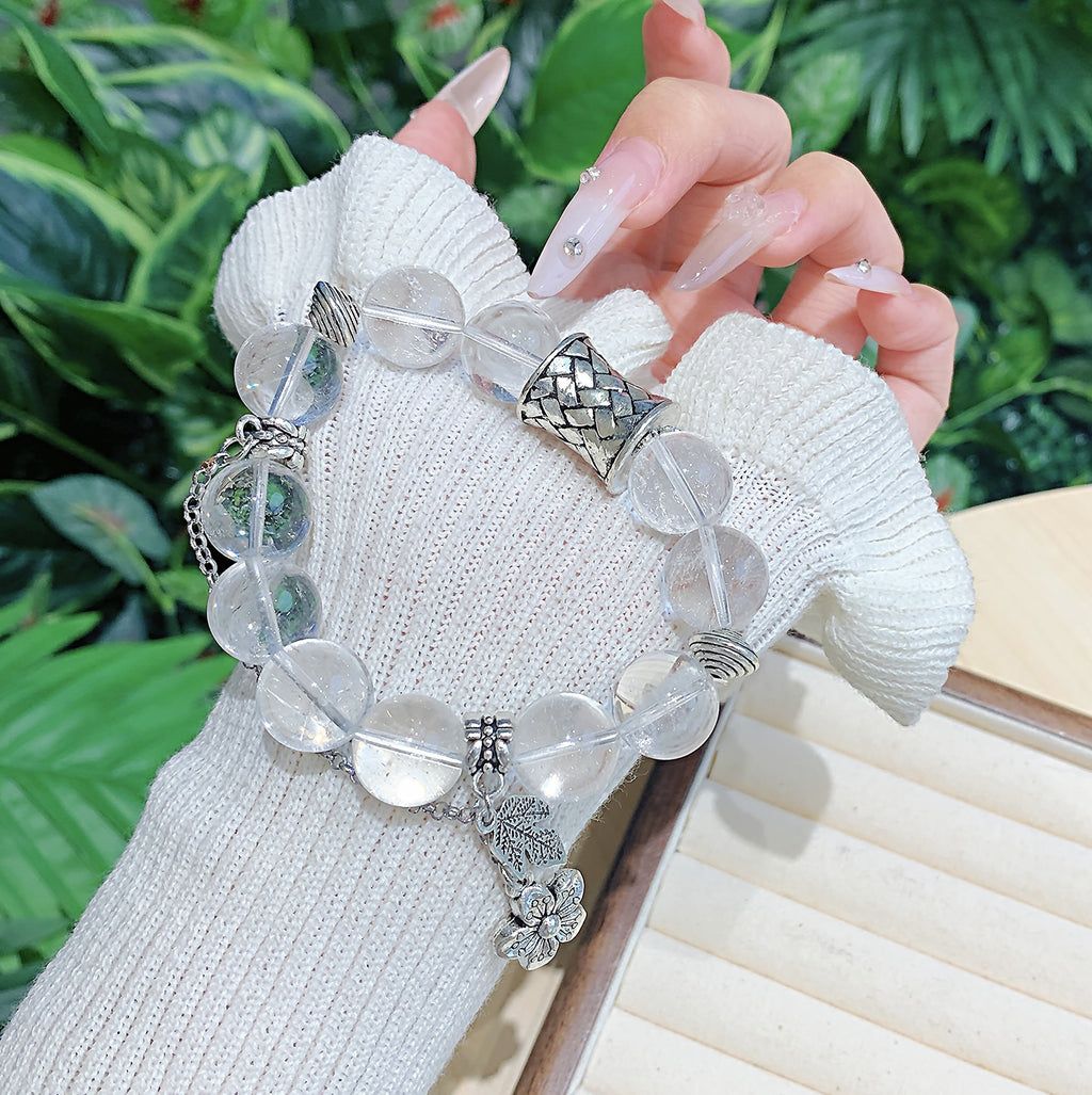 White Crystal Hot-Selling Bracelet Natural Jewelry Crystal Bracelet Cross-Border Exclusive Supply Light Luxury Style High-end Feel Bracelet