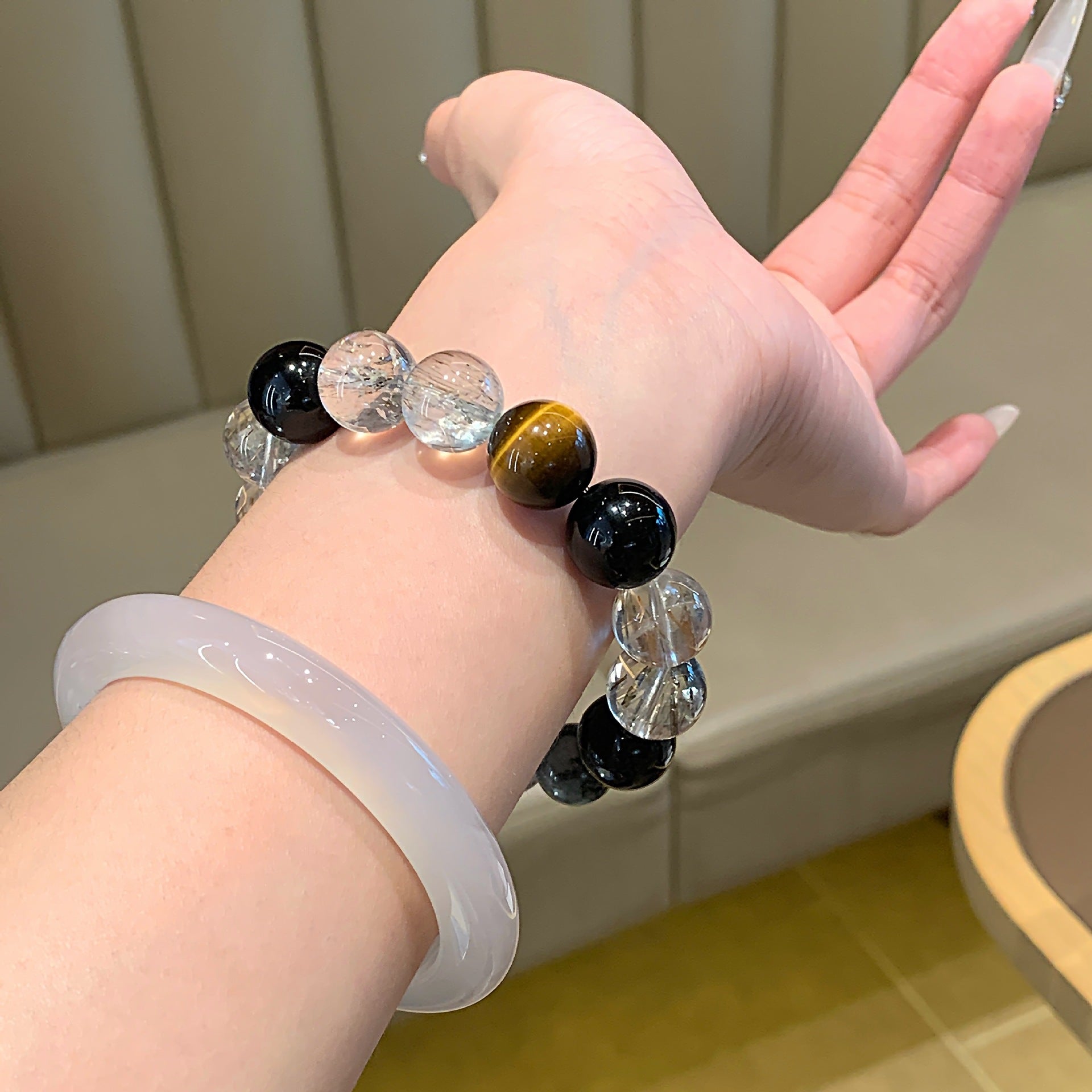 Eagle Eye Stone Crystal Bracelet Natural Crystal Chain Hot-Selling Bracelet Crystal Bracelet for Women with a Sense of Sophistication Wholesale Bracelets