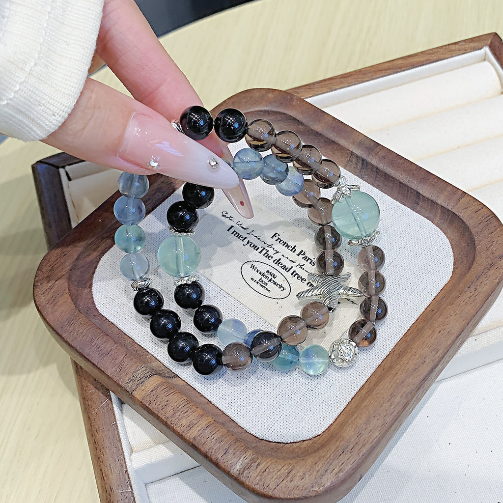 Original Design Blue Green Crystal Bracelet Natural Crystal Bracelet diy Hot-selling Crystal Bracelet Jewelry Crystal Bracelet