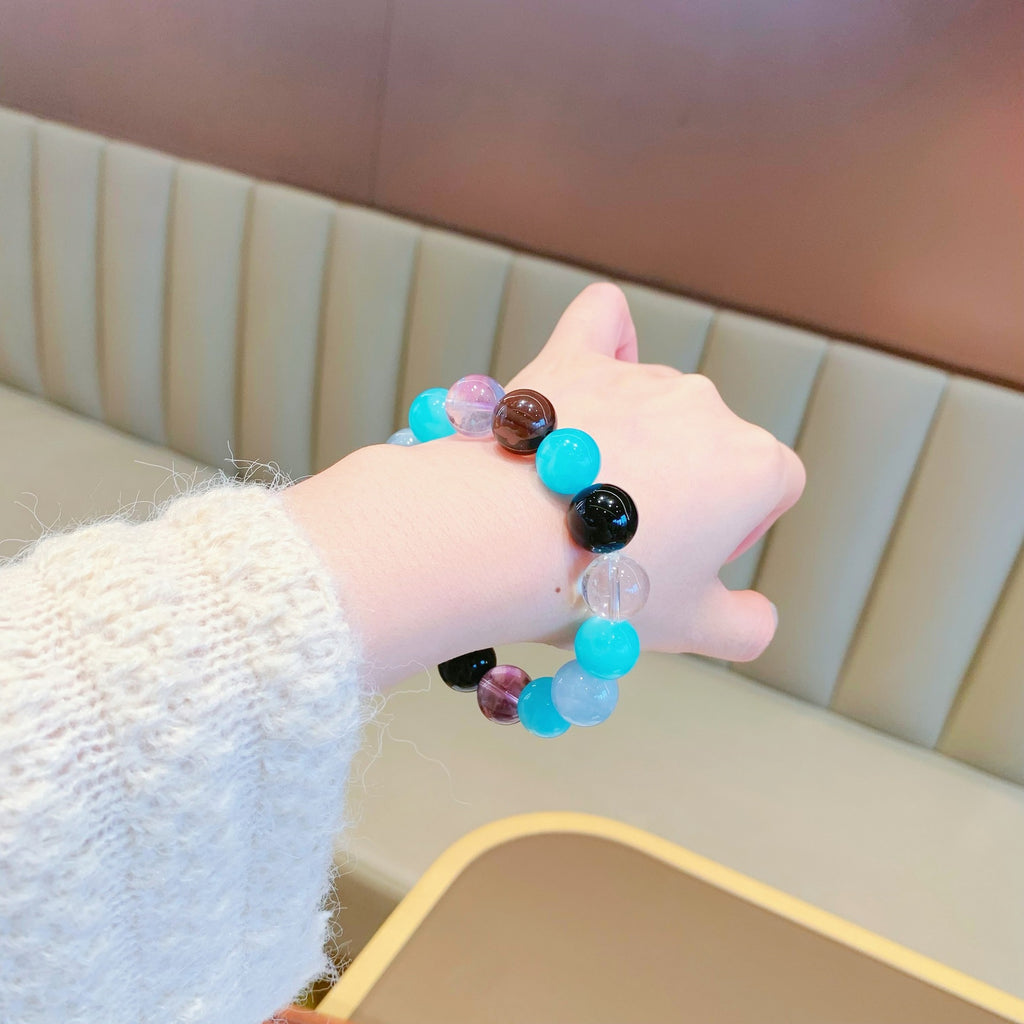 Liu Yifei Same Style High-Quality Crystal Beads Duobao Natural Crystal Beads Selected Bracelet Amazonite Crystal Bracelet