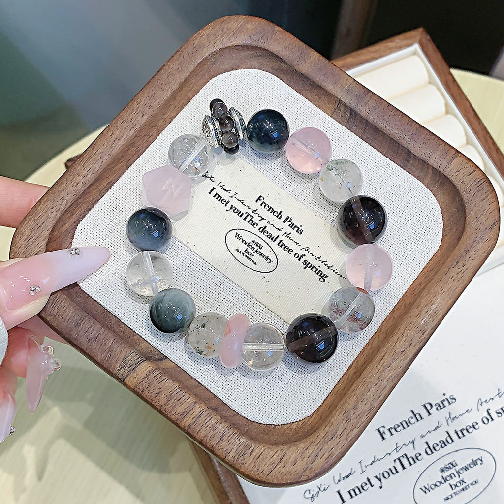 Duobao Bracelet Dopamine Rainbow Color Bracelet Light Luxury Exquisite Macaron Color Bracelet Women's Accessories Crystal Bracelet Chain