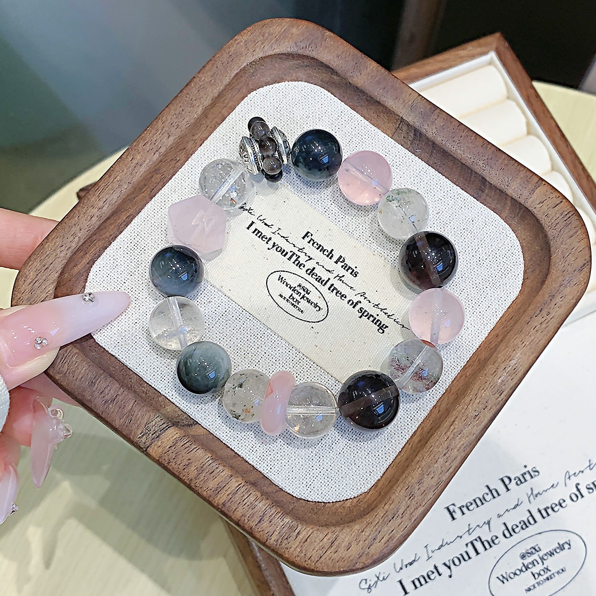 Duobao Bracelet Dopamine Rainbow Color Bracelet Light Luxury Exquisite Macaron Color Bracelet Women's Accessories Crystal Bracelet Chain