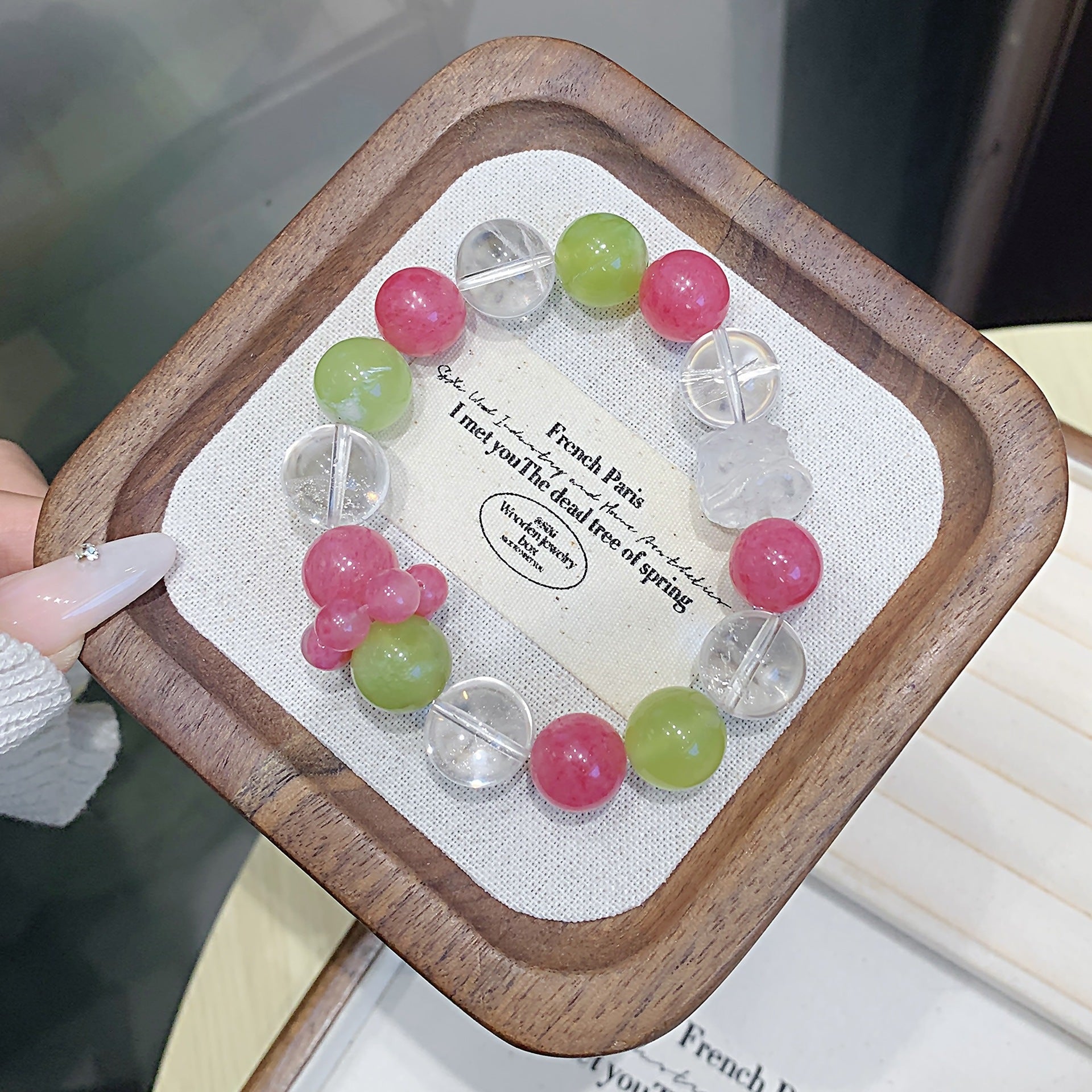 Little Red Book Same Style Blue Candy Multi-Gem Crystal Bracelet New style bracelet that makes skin look fairer for women Xiuyan Crystal Bracelet