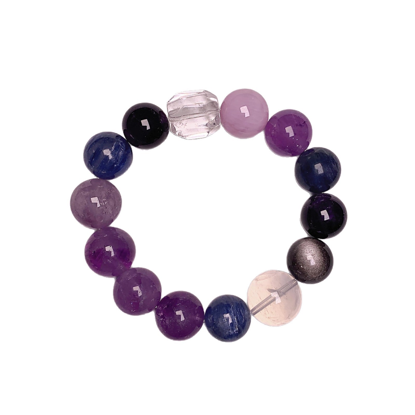 Kyanite Crystal Bracelet diy Paired with Purple Mica Natural Crystal Hand Jewelry String Hot Style Accessories Crystal Bracelet