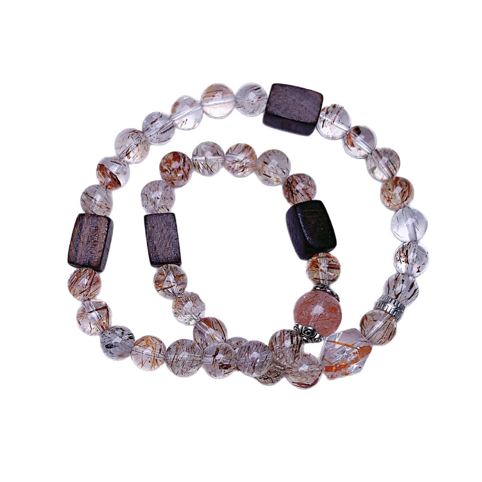 New Chinese Style Black Gold Super Seven Natural Crystal Bracelet Crystal Bracelet Raw Crystal Stone Natural Crystal Bracelet Wholesale