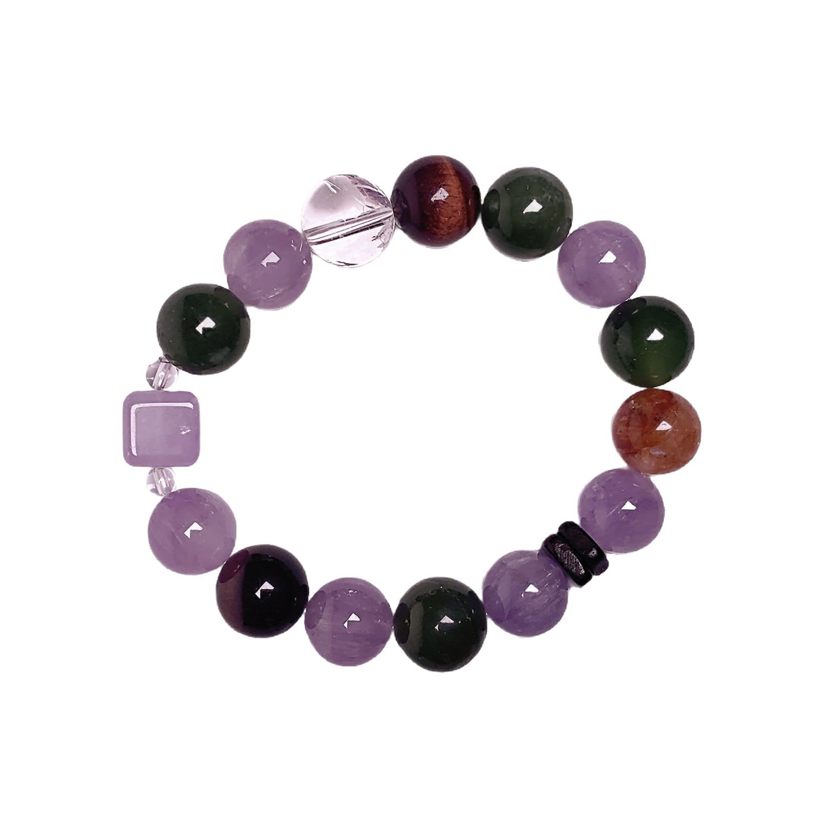 Purple Aura Eastward Nine Purple Fire Natural Crystal Bracelet Fashionable High-End Bracelet Natural Amethyst Bracelet