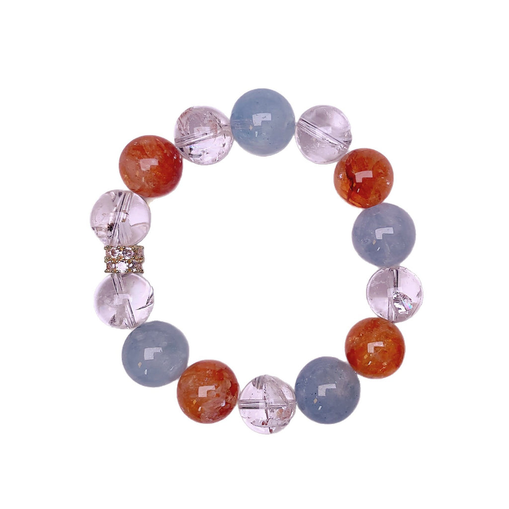 Colorful Candy Natural Multi-Gem Crystal Bracelet Aquamarine Dopamine Bracelet Hot Style Aquamarine Crystal Bracelet