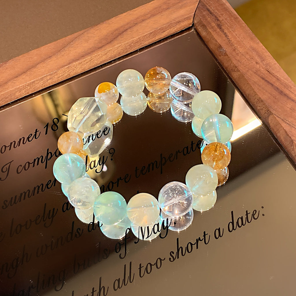 Natural Crystal Bracelet Jewelry Wholesale Original Design Crystal Bracelet with a Sense of Sophistication Lemon Crystal Bracelet Crystal