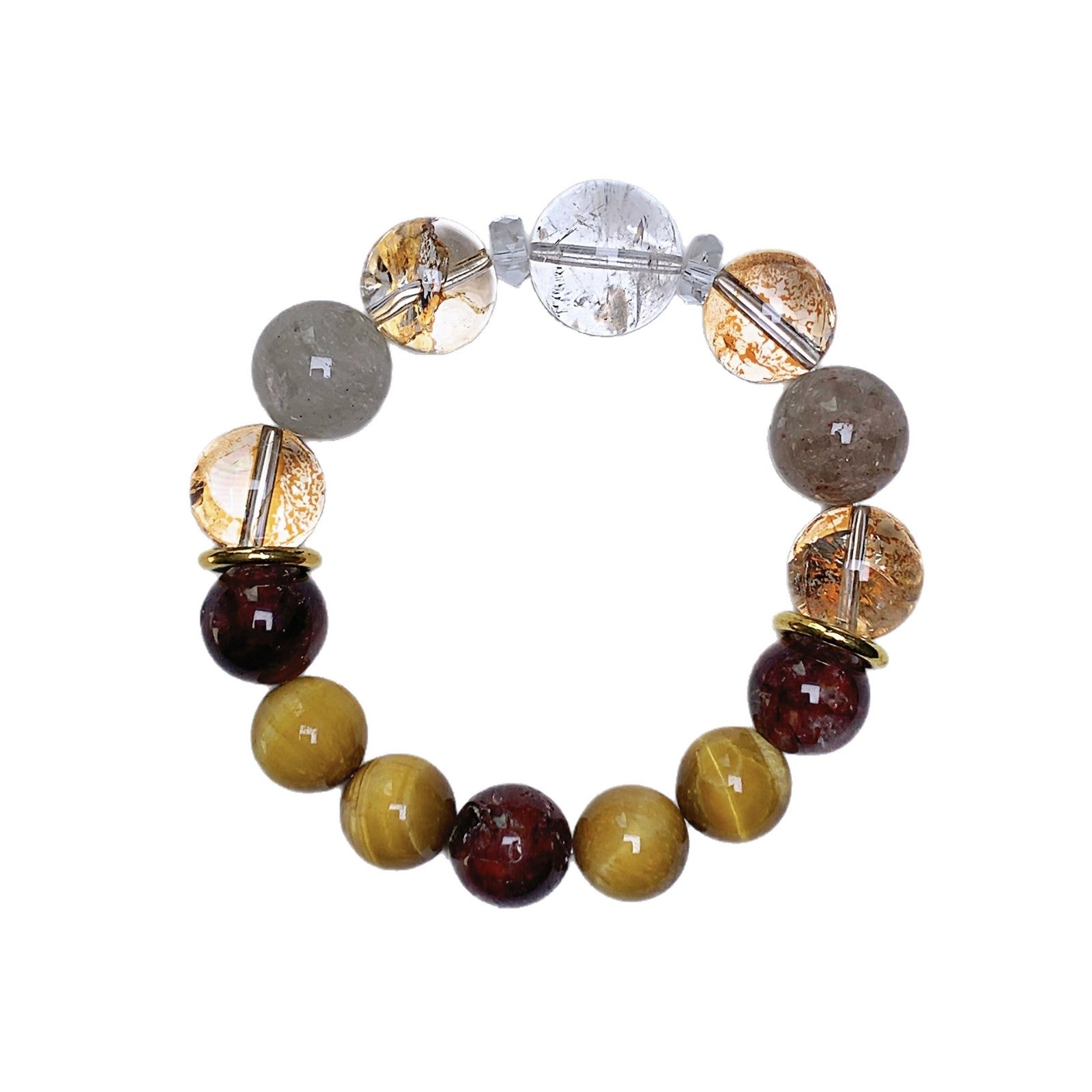 Gold Foil Explosion Series Crystal Hand Jewelry String Fashionable High-End Bracelet Original Design Red Gum Flower Crystal Bracelet