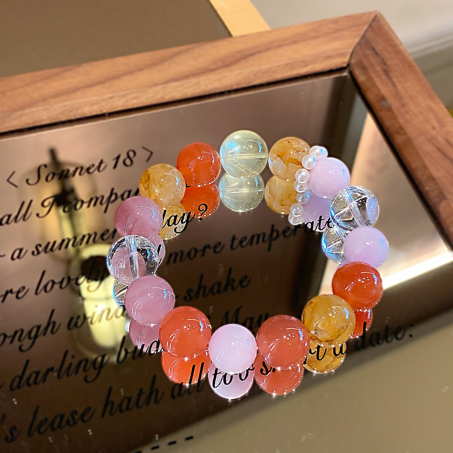 Natural Crystal Bracelet Jewelry Cross-border New Jewelry Bracelet Multi-gem Bracelet Red Agate Crystal Bracelet