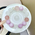 Natural Crystal Bracelet Purple Lithium Quartz and White Phantom Bracelet Hot-Selling Jewelry Bracelet Purple Spodumene Crystal Bracelet