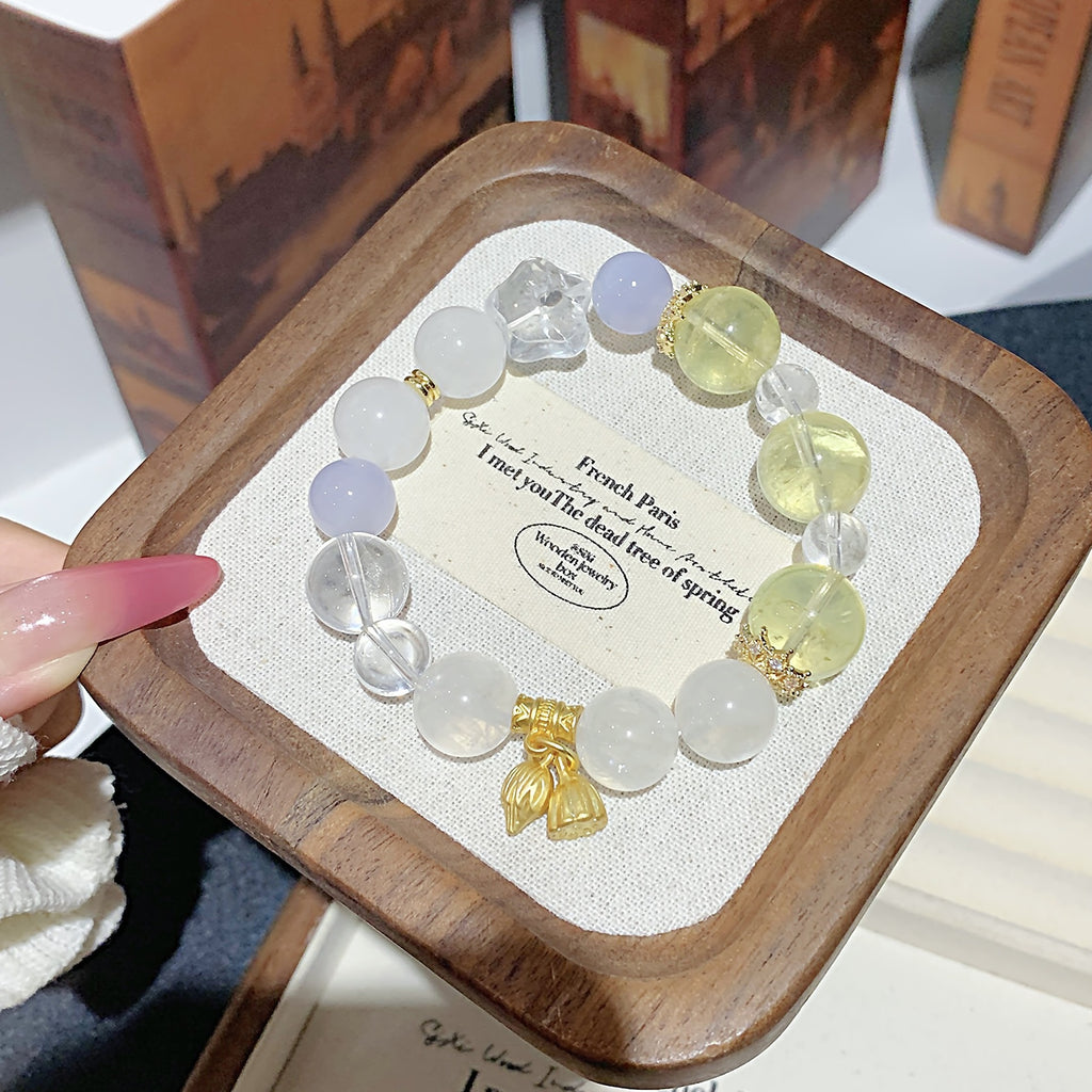 Wholesale Natural Multi-Gemstone Crystal Bracelet Fresh and Fashionable Light Luxury Bracelet Original best-selling crystal bracelet accessory