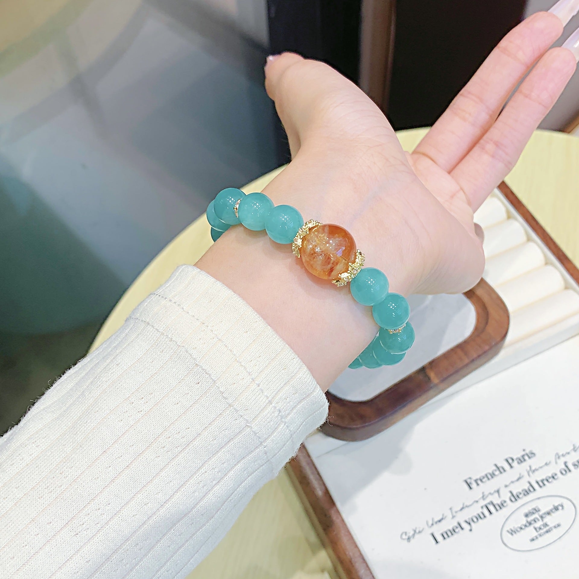 Amazonite Crystal Bracelet diy Wholesale Bracelet Factory Natural Crystal Bracelet Hot Item Crystal Bracelet