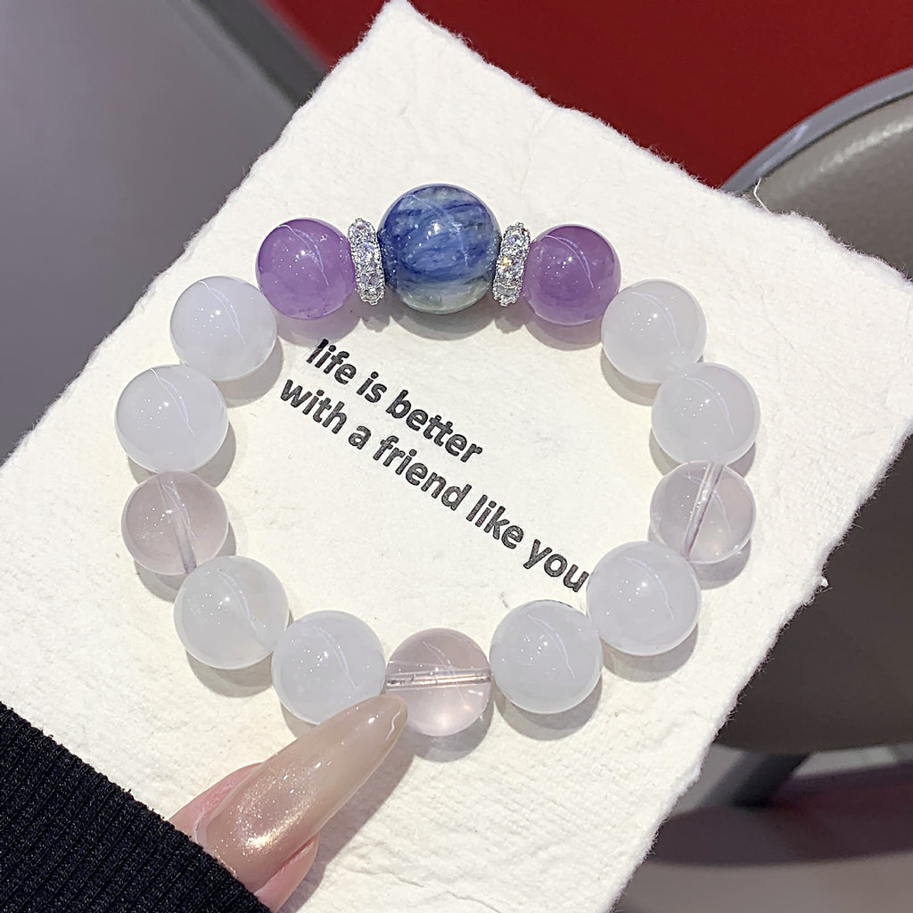 Natural Crystal Jewelry Strand Hot-selling Crystal Bracelet Wholesale Niche Luxury Bracelet White Ghost Crystal Bracelet