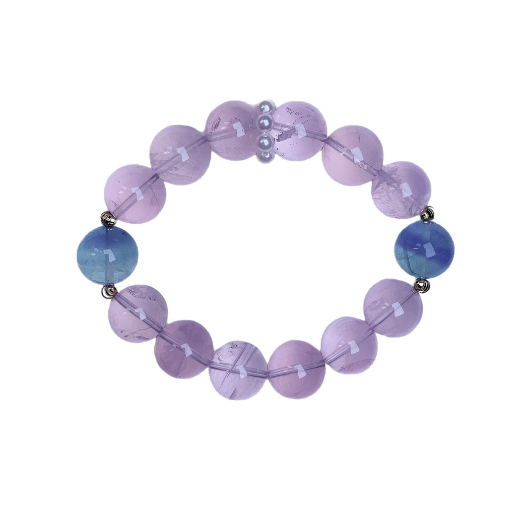 Natural Crystal Multi-Gemstone Bracelet Hot-Selling Jewelry Strawberry Rose Quartz Bracelet Fashion Versatile Style diy Jewelry Bracelet