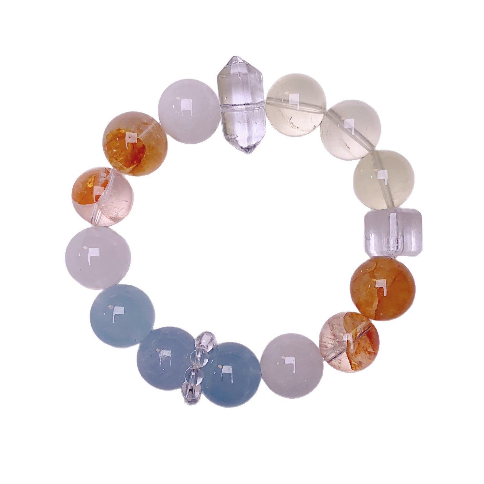 Original Design New Bracelet Duobao Series Bracelets Aquamarine Natural Crystal Bracelet diy Crystal Bracelet