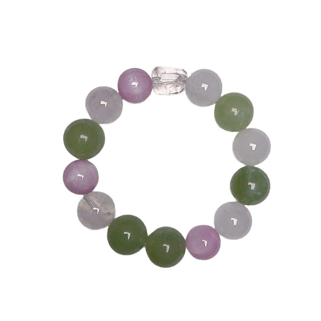 【Amethyst Xiuyan Purple Jade White Phantom】Natural Crystal Design Bracelet diy Natural Crystal Bracelet