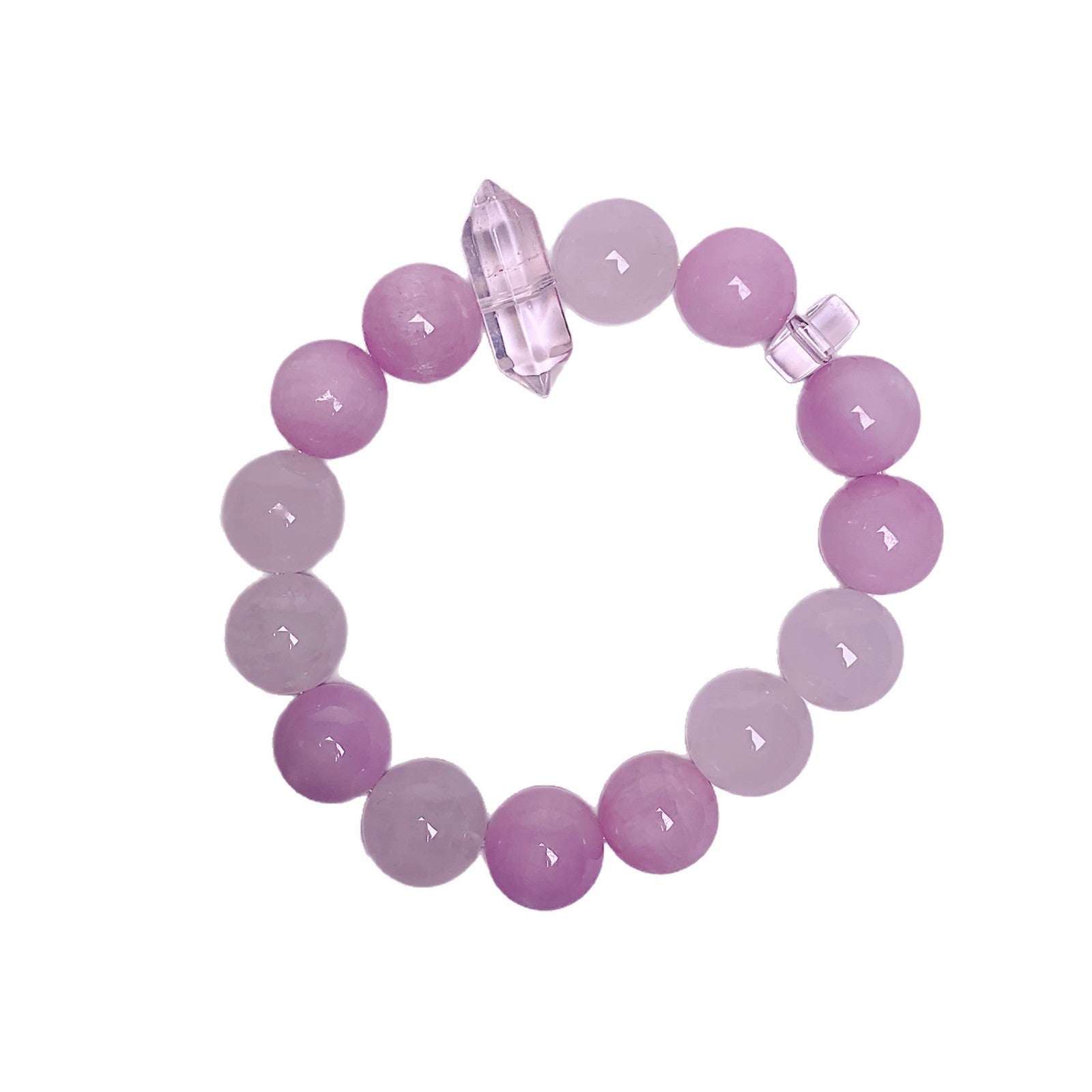 Natural Kunzite with White Phantom Stone Bracelet White Crystal Travel Original Edition Natural White Phantom Crystal Bracelet
