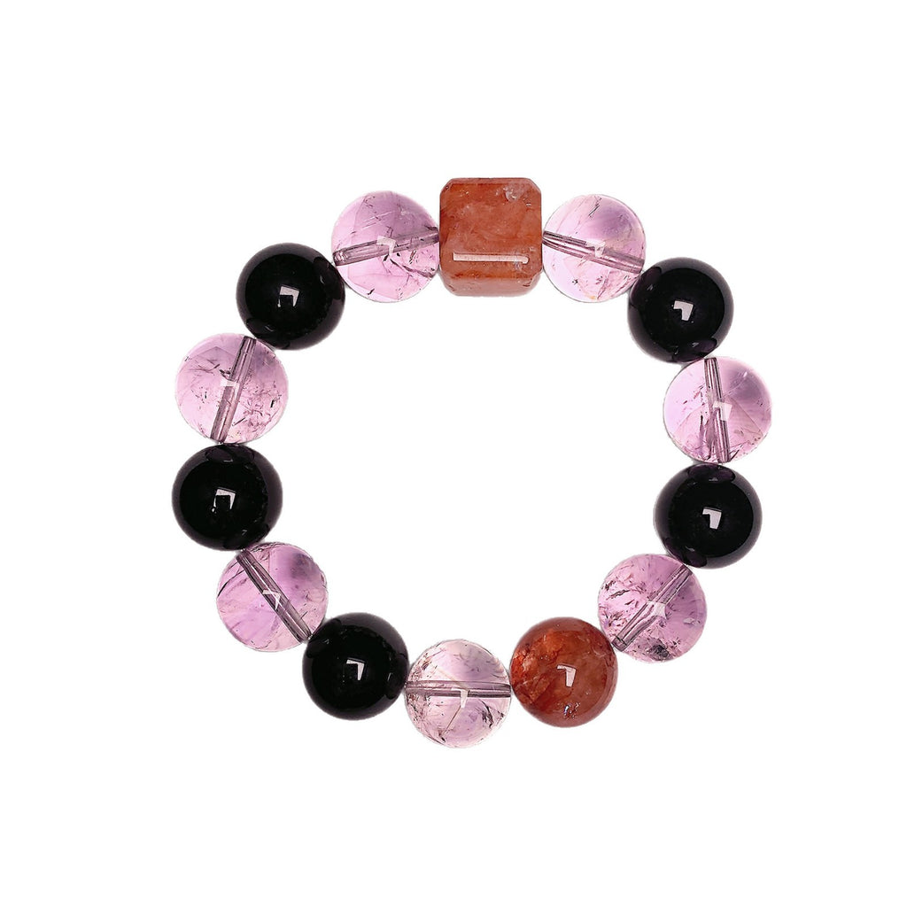 Natural Crystal Bracelet Light Luxury Retro High-end Clear Hand Jewelry Natural Crystal Bracelet Amethyst Bracelet