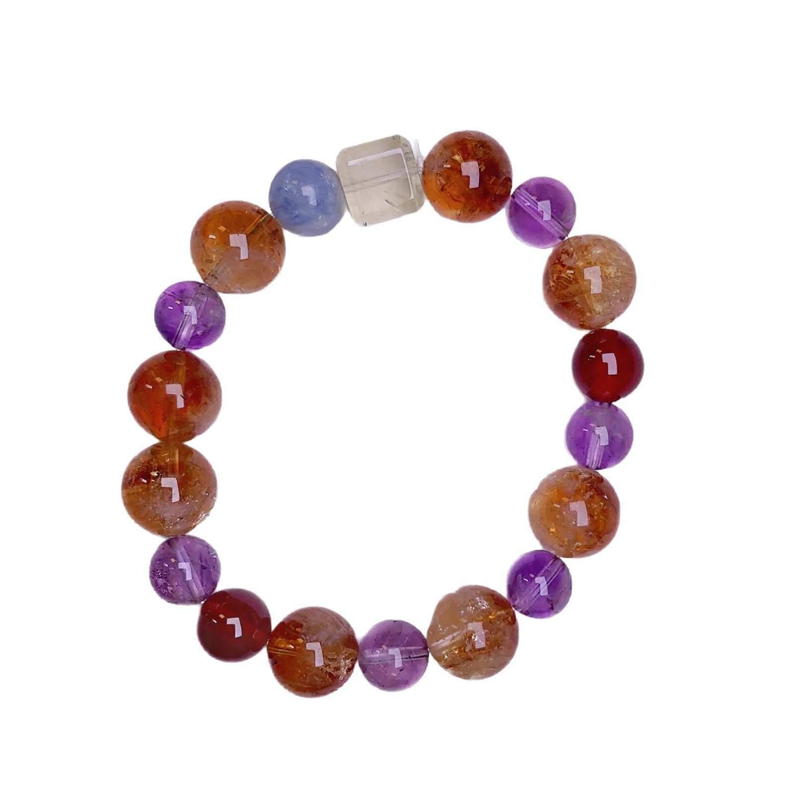 Natural Crystal Bracelet Jewelry diy Natural Crystal Bracelet Cross-border Hot-Selling Jewelry Bracelets Yellow Pagoda Crystal Bracelet