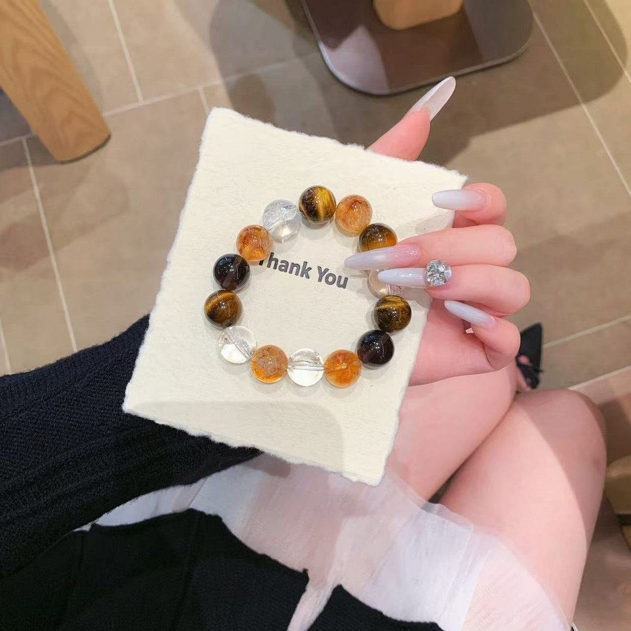 Rich Day Violent Yellow Tiger Eye Bracelet Natural Yellow Pagoda Crystal Yellow Asai Seven Birthday Gifts for Boys and Girls