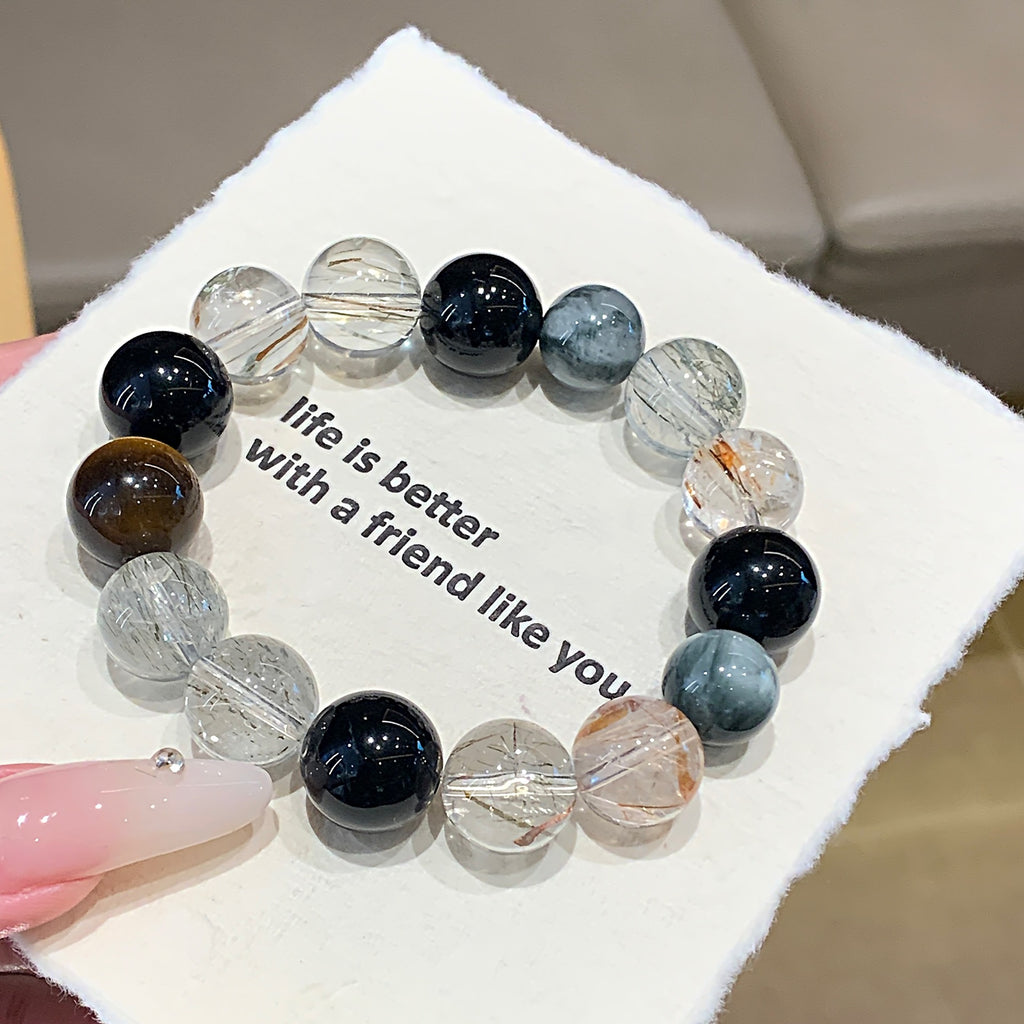 Eagle Eye Stone Crystal Bracelet Natural Crystal Chain Hot-Selling Bracelet Crystal Bracelet for Women with a Sense of Sophistication Wholesale Bracelets