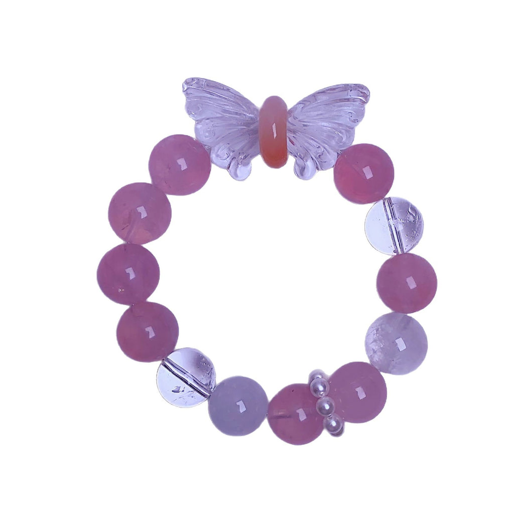 High-quality Natural Rose Quartz Girl Bracelet Original Design Niche Light Luxury Style Gift Bracelet Ketang Jewelry Factory